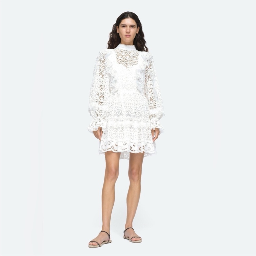 Elegant White Lace Dress